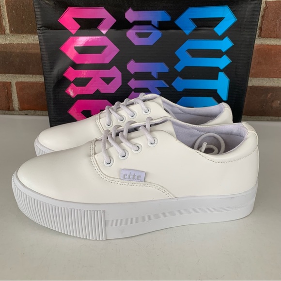 Cute To The Core sugar white platform Lace Up Sneakers Women’s US 5 M - Picture 5 of 8